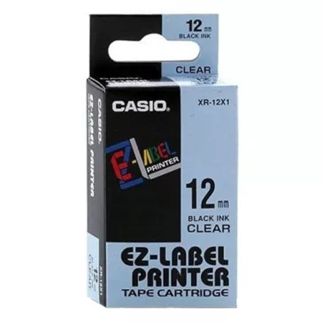   Feliratozó szalag CASIO XR-12YW1 12mmx8m sárga alapon fekete írásszín