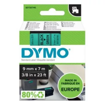   Feliratozó szalag DYMO D1 40919 9mm x 7m zöld alapon fekete írásszín