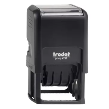   Bélyegző TRODAT Printy 4.0 4750 dátum+szöveg UNG betűvel fekete párna