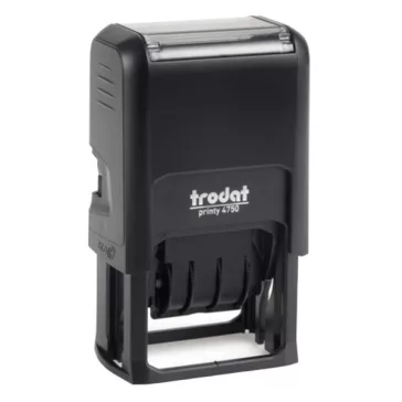   Bélyegző TRODAT Printy 4.0 4750 dátum ISO számmal fekete párna