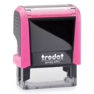   Bélyegző TRODAT Printy 4.0 4911 neon-rózsa  ház kék párna