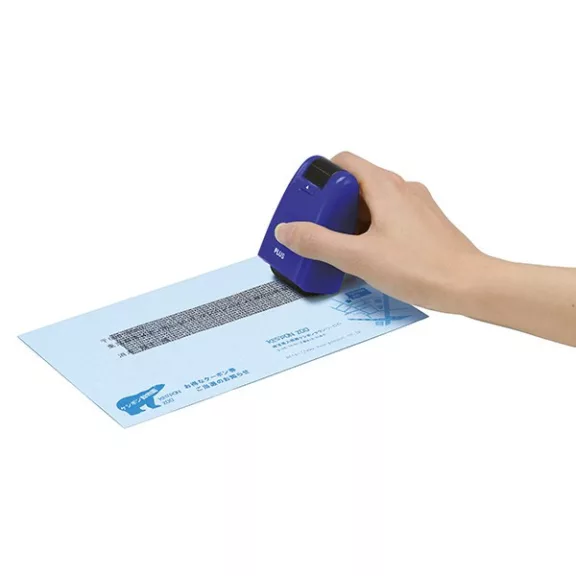 Bélyegző roller PLUS adatvédelmi szöveget titkosító 26 mm x 50 m kék