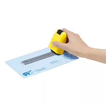   Bélyegző roller PLUS adatvédelmi szöveget titkosító 26 mm x 50 m citromsárga
