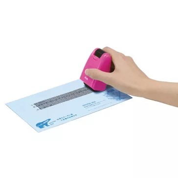   Bélyegző roller PLUS adatvédelmi szöveget titkosító 26 mm x 50 m pink