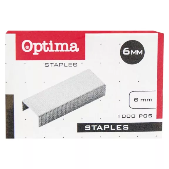 Tűzőkapocs OPTIMA No.6 1000 darabos Tűzőkapocs OPTIMA No.6 1000 darabos