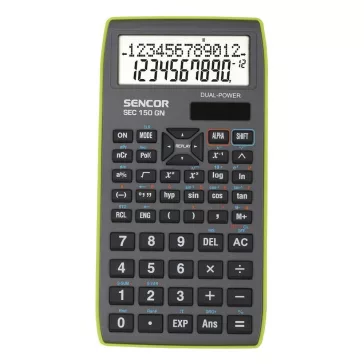   Számológép tudományos SENCOR SEC-150 240 funkciós 2 soros 10+2 digit zöld