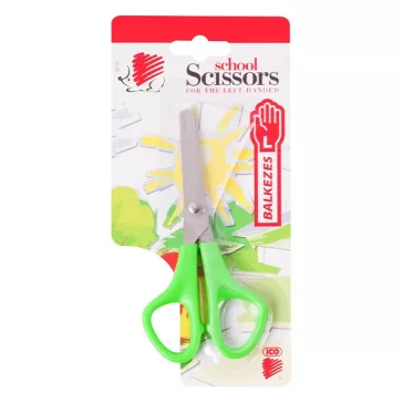   Olló iskolai ICO Süni kerekített balkezes 13,5cm vegyes színek