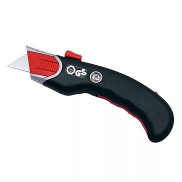   Univerzális vágókés WEDO 18 mm biztonsági 17 cm fém test gumi fogórész fém sínnel 5 db rövid pengével