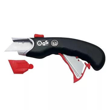   Univerzális vágókés WEDO 18 mm biztonsági 17 cm fém test gumi fogórész fém sínnel 5 db rövid pengével