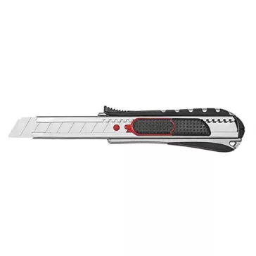   Univerzális vágókés WEDO 18 mm biztonsági 18,6 cm fém test gumi fogórész fém sínnel
