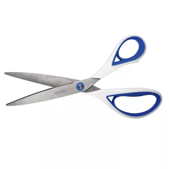 Olló irodai SPOKO Ergonomy 23 aszimetrikus kék-fehér