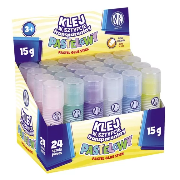 Ragasztóstift ASTRA átlátszó pasztell 15g