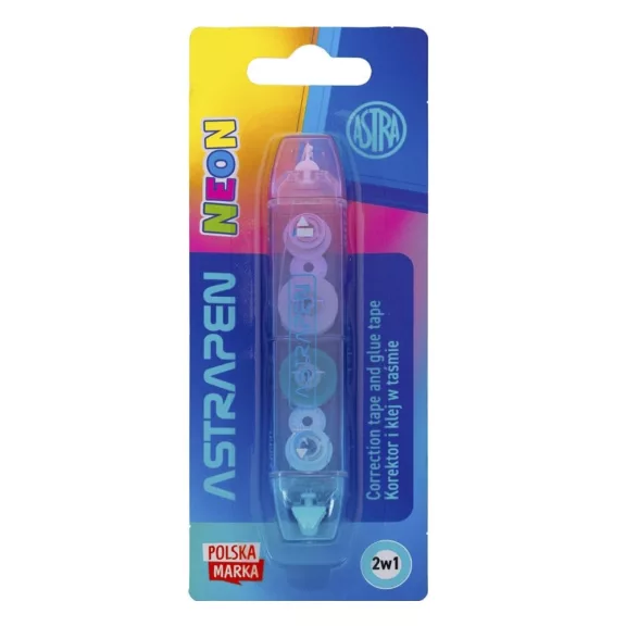 Hibajavító roller és ragasztó roller ASTRA PEN 2in1 neon