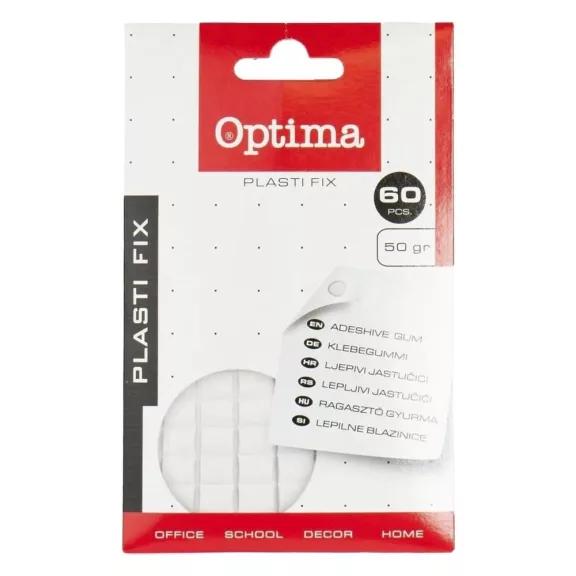 Gyurmaragasztó OPTIMA 50 g fehér 60 kocka/csomag Gyurmaragasztó OPTIMA 50 g fehér 60 kocka/csomag