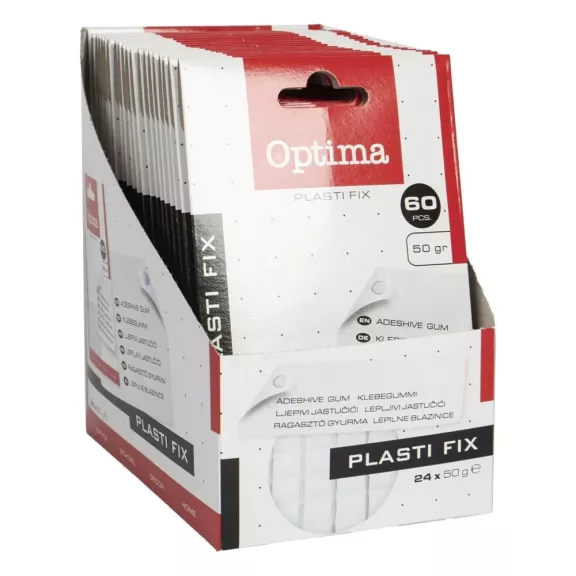 Gyurmaragasztó OPTIMA 50 g fehér 60 kocka/csomag