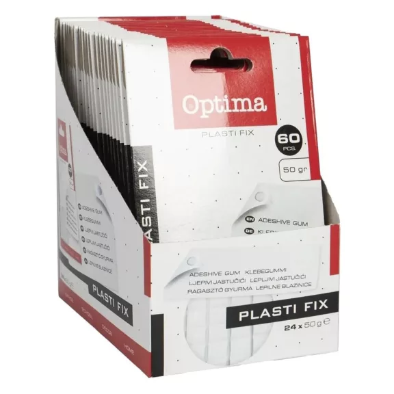 Gyurmaragasztó OPTIMA 50 g fehér 60 kocka/csomag Gyurmaragasztó OPTIMA 50 g fehér 60 kocka/csomag