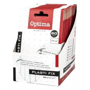 Gyurmaragasztó OPTIMA 50 g fehér 60 kocka/csomag