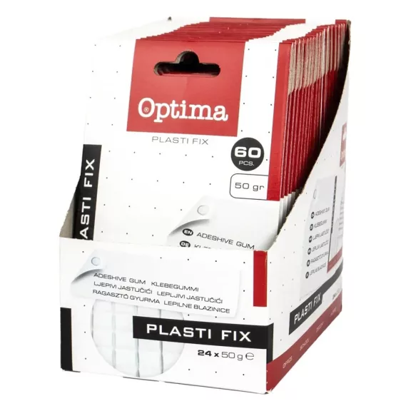 Gyurmaragasztó OPTIMA 50 g fehér 60 kocka/csomag