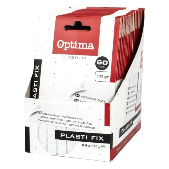 Gyurmaragasztó OPTIMA 50 g fehér 60 kocka/csomag Gyurmaragasztó OPTIMA 50 g fehér 60 kocka/csomag