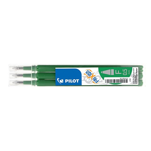 Tollbetét roller PILOT Frixion Clicker/Ball radírozható 0,25 mm zöld 3 darabos