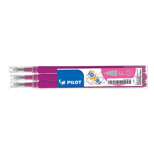 Tollbetét roller PILOT Frixion Clicker/Ball radírozható 0,25 mm rózsaszín 3 darabos