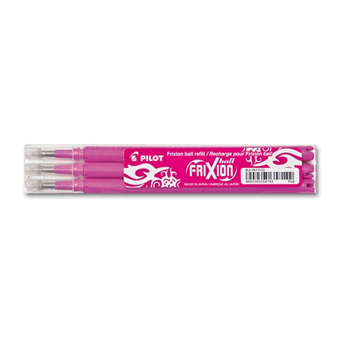 Tollbetét roller PILOT Frixion Clicker/Ball radírozható 0,35 mm rózsaszín 3 darabos