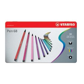 Filctoll STABILO Pen 68 30 darabos fém dobozban