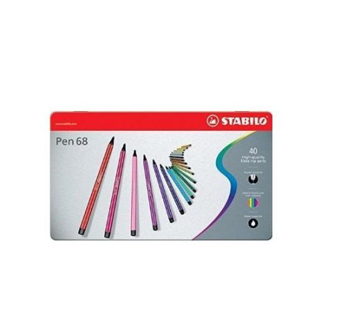 Filctoll STABILO Pen 68 40 darabos fém dobozban