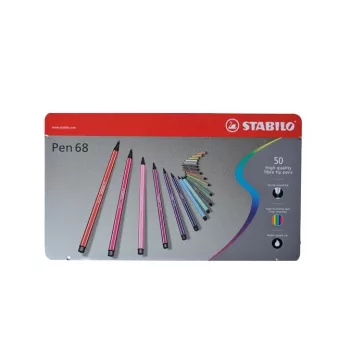 Filctoll STABILO Pen 68 50 darabos fém dobozban