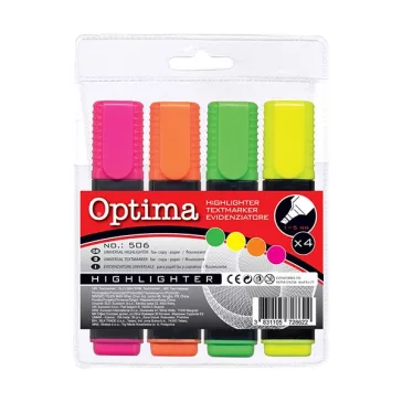 Szövegkiemelő készlet OPTIMA 4 darabos