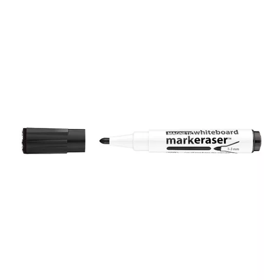 Táblamarker ICO Markeraser mágneses kupakkal törlővel fekete 1-3mm Táblamarker ICO Markeraser mágneses kupakkal törlővel fekete 1-3mm