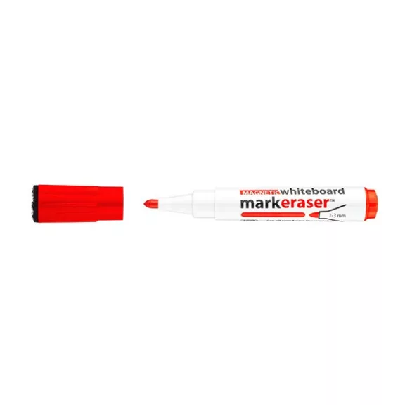 Táblamarker ICO Markeraser mágneses kupakkal törlővel piros 1-3mm Táblamarker ICO Markeraser mágneses kupakkal törlővel piros 1-3mm