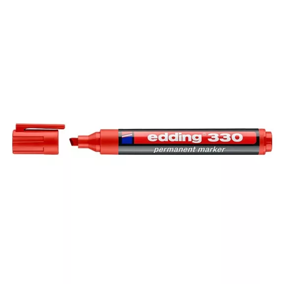Alkoholos marker EDDING 330 vágott piros
