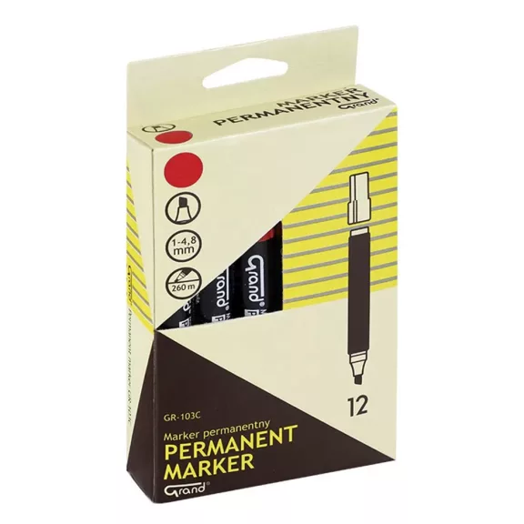 Alkoholos marker GRAND vágott piros