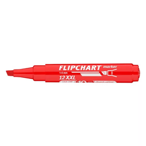 Flipchart marker ICO Artip 12 XXL vágott piros 1-4mm