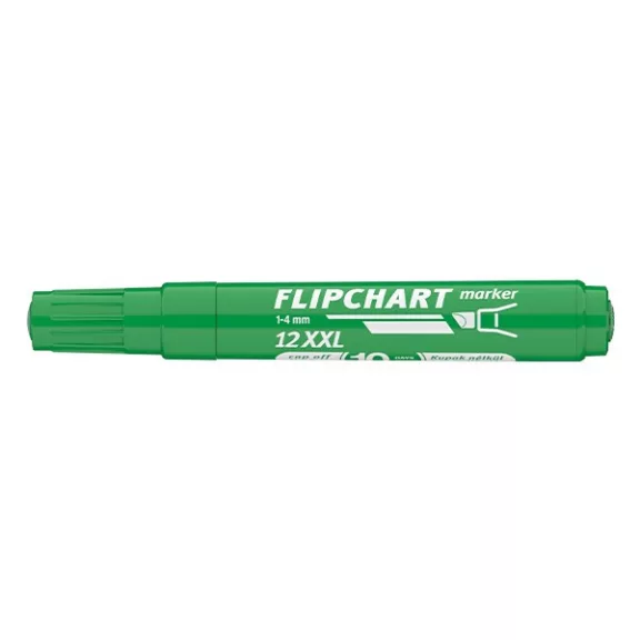 Flipchart marker ICO Artip 12 XXL vágott zöld 1-4mm