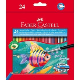   Színes ceruza FABER-CASTELL Aquarell hatszögletű 24 darabos+ecset