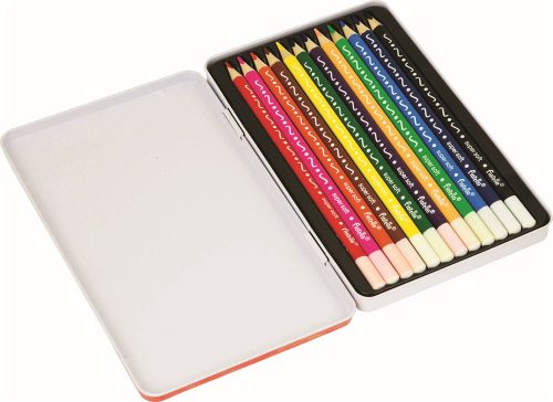 Színes ceruza FIORELLO háromszögletű fémdobozos 12 darabos