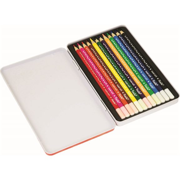 Színes ceruza FIORELLO háromszögletű fémdobozos 12 darabos