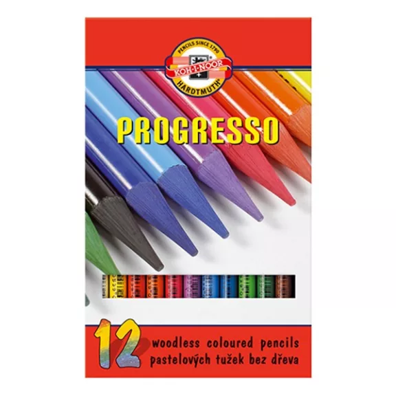 Színes ceruza KOH-I-NOOR 8756 Progresso hengeres 12 darabos készlet Színes ceruza KOH-I-NOOR 8756 Progresso hengeres 12 darabos készlet