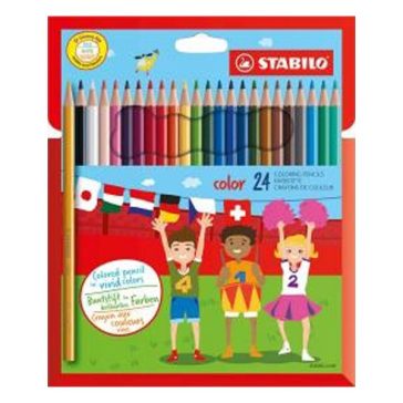 Színes ceruza STABILO Color Swano hatszögletű 24 darabos