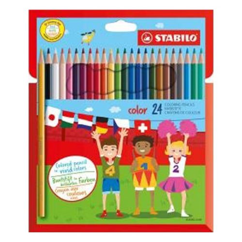 Színes ceruza STABILO Color Swano hatszögletű 24 darabos