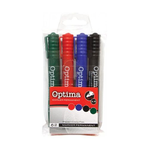 Alkoholos marker OPTIMA kerek 4 darabos