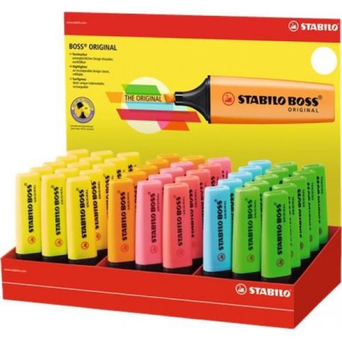 Szövegkiemelő STABILO Boss 45 darabos display neon színek