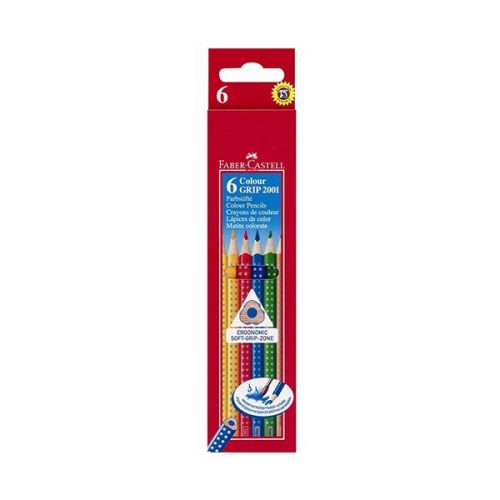 Színes ceruza FABER-CASTELL Grip háromszögletű 6 darabos