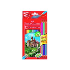   Színes ceruza FABER-CASTELL hatszögletű 12 darabos+ 3 db kétvégű ceruza