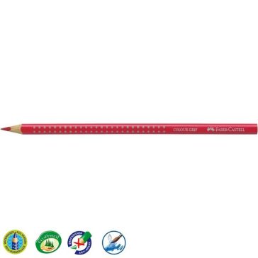   Színes ceruza FABER-CASTELL Grip 2001 háromszögletű sötét piros