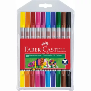 Filctoll FABER-CASTELL Grip kétvégű 10 darabos