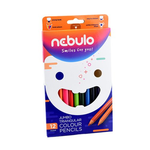 Színes ceruza NEBULO Jumbo háromszögletű 12 darabos