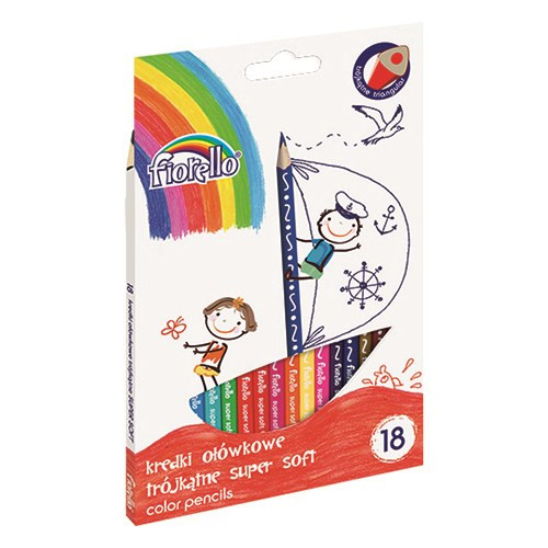 Színes ceruza FIORELLO háromszögletű 18 darabos